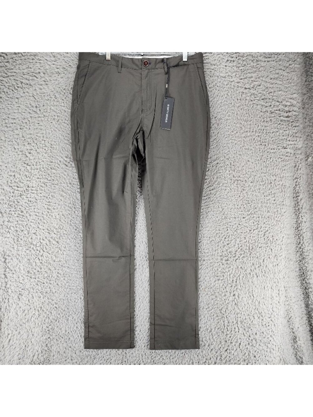 Nifty Genius Pants Mens 34x34 Truffle Brown Stretch Mid Rise Chino *NWT*